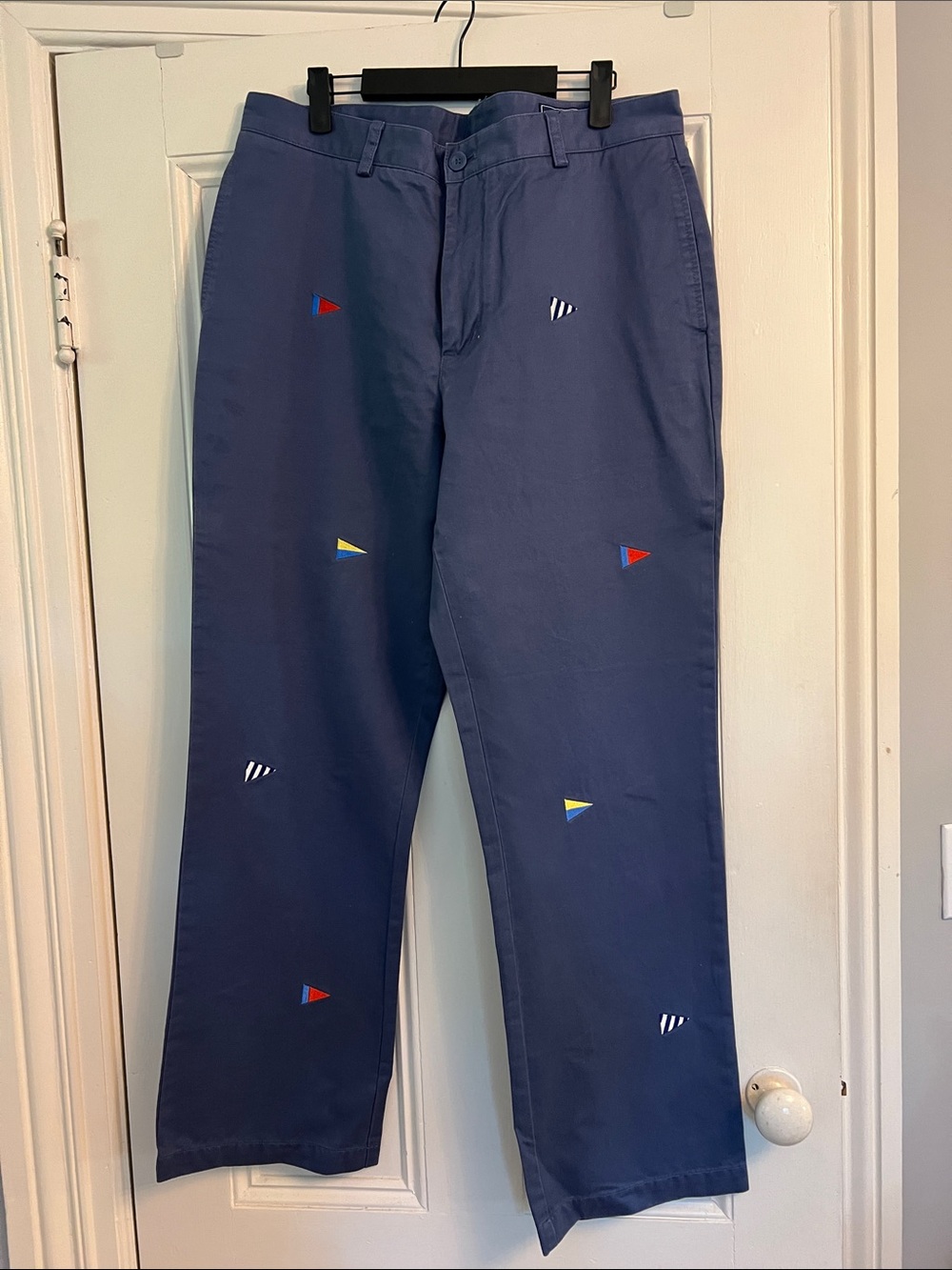 Vineyard Vines Navy Embroidered Flag Chino Pants